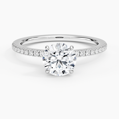 1.60 Carat Princess Halo Design Solitaire Lab Diamond Ring 18K - Florina 