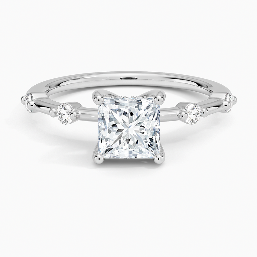 1.20 Prenses Kesim Hidden Halo Tasarım Tektaş Laboratuvar Pırlanta Yüzük - Zelora