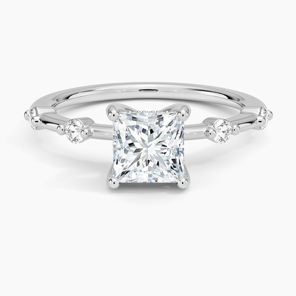 1.20 Prenses Kesim Hidden Halo Tasarım Tektaş Laboratuvar Pırlanta Yüzük - Zelora