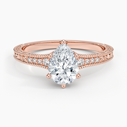 1.60 Carat Princess Halo Design Solitaire Lab Diamond Ring 18K - Florina 