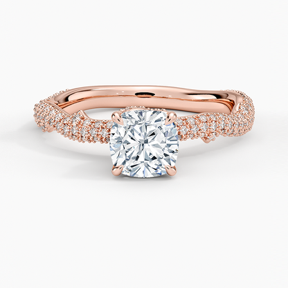 1.75 Cushion Kesim Hidden Halo Tasarım Tektaş Laboratuvar Pırlanta Yüzük - Filara