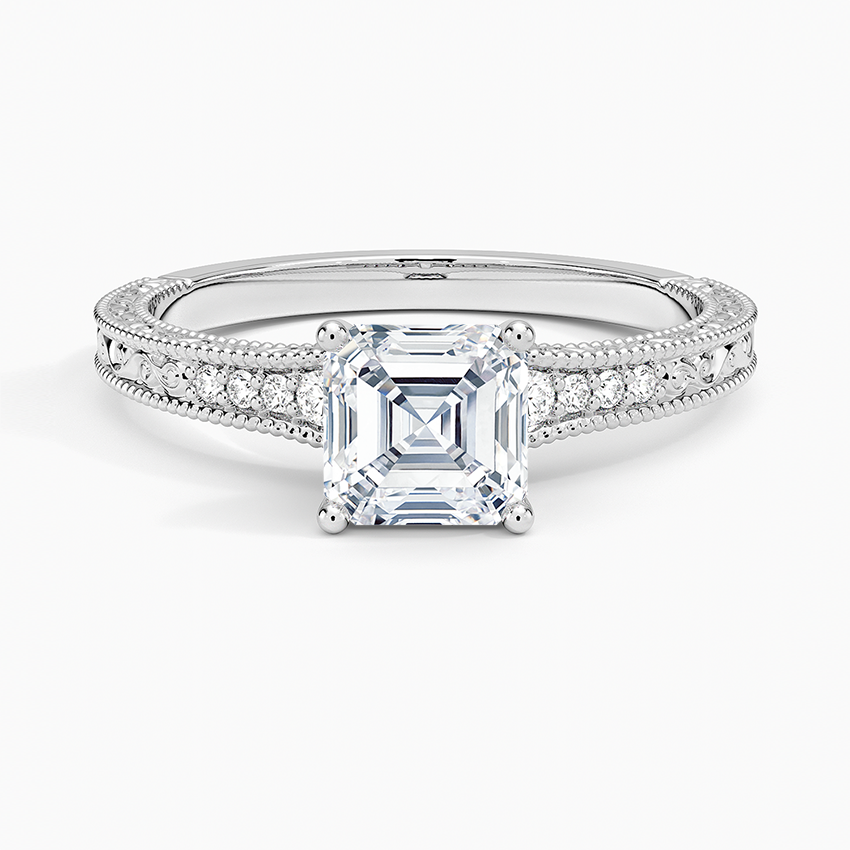 1.60 Carat Princess Halo Design Solitaire Lab Diamond Ring 18K - Florina 