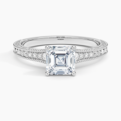 1.60 Carat Princess Halo Design Solitaire Lab Diamond Ring 18K - Florina 