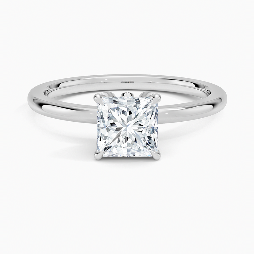 1.60 Carat Princess Halo Design Solitaire Lab Diamond Ring 18K - Florina 