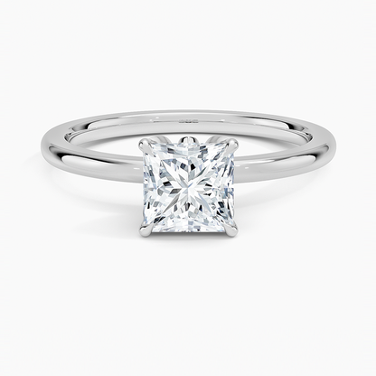 1.60 Carat Princess Halo Design Solitaire Lab Diamond Ring 18K - Florina 