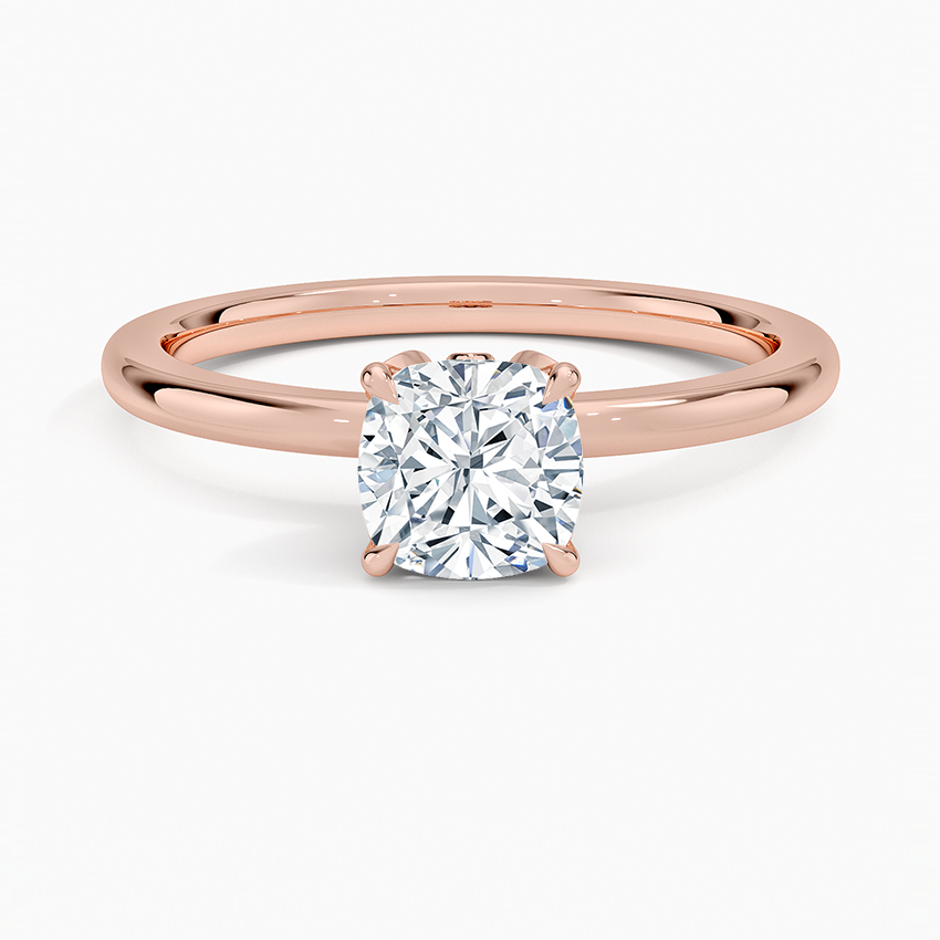 1.15 Karat Cushion Kesim Hidden Halo Tasarım Tektaş Laboratuvar Pırlanta Yüzük - Delora - Bold Diamonds