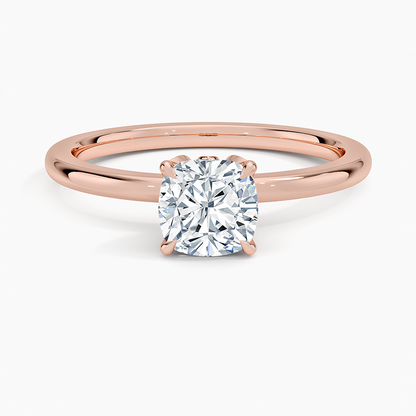 1.60 Carat Princess Halo Design Solitaire Lab Diamond Ring 18K - Florina 
