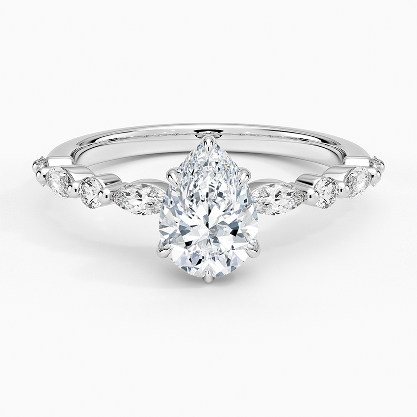 1.60 Carat Princess Halo Design Solitaire Lab Diamond Ring 18K - Florina 