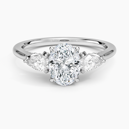 1.60 Carat Princess Halo Design Solitaire Lab Diamond Ring 18K - Florina 