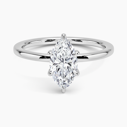 1.60 Carat Princess Halo Design Solitaire Lab Diamond Ring 18K - Florina 