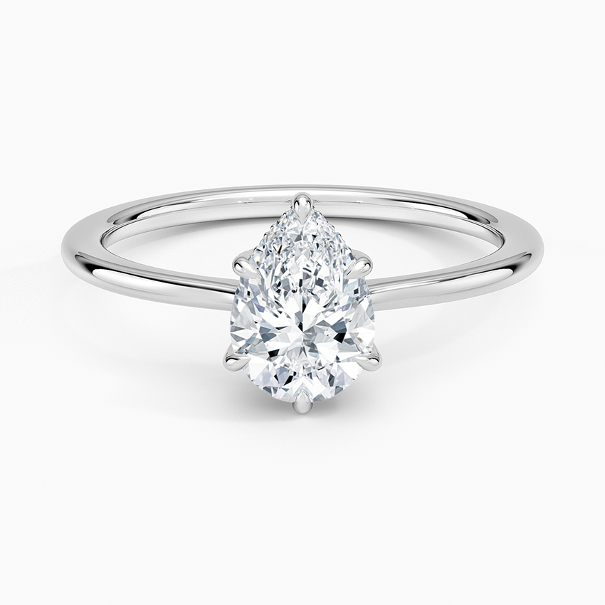 1.10 Damla Kesim Hidden Halo Tasarım Tektaş Laboratuvar Pırlanta Yüzük - Tilora