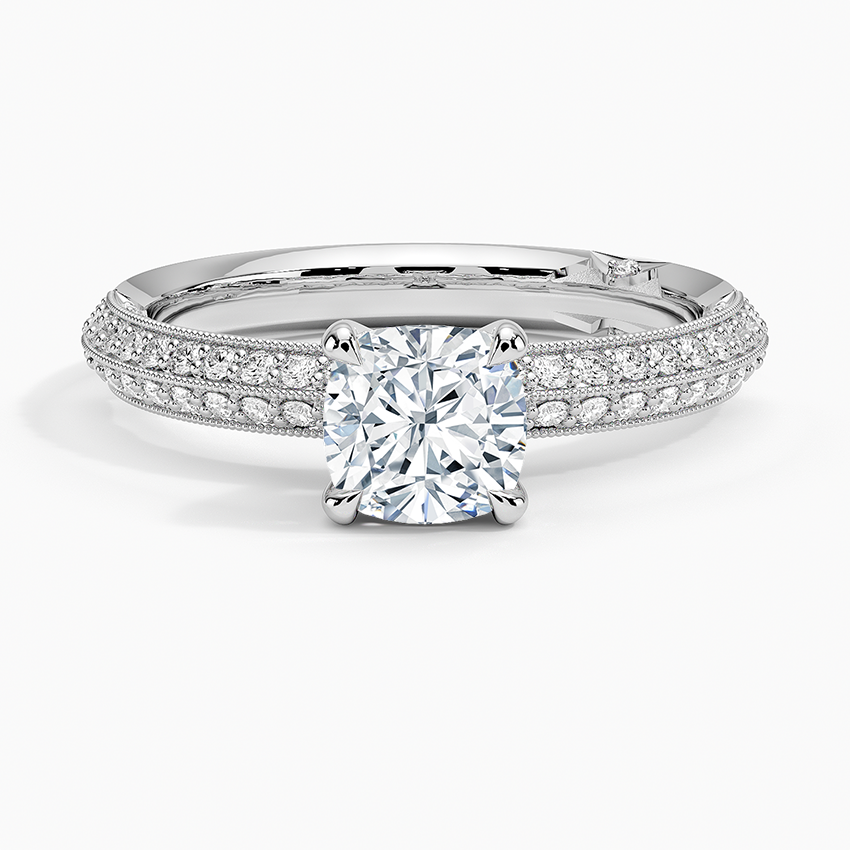 1.50 Cushion Kesim Yarım Tur Tasarım Tektaş Laboratuvar Pırlanta Yüzük - Selara