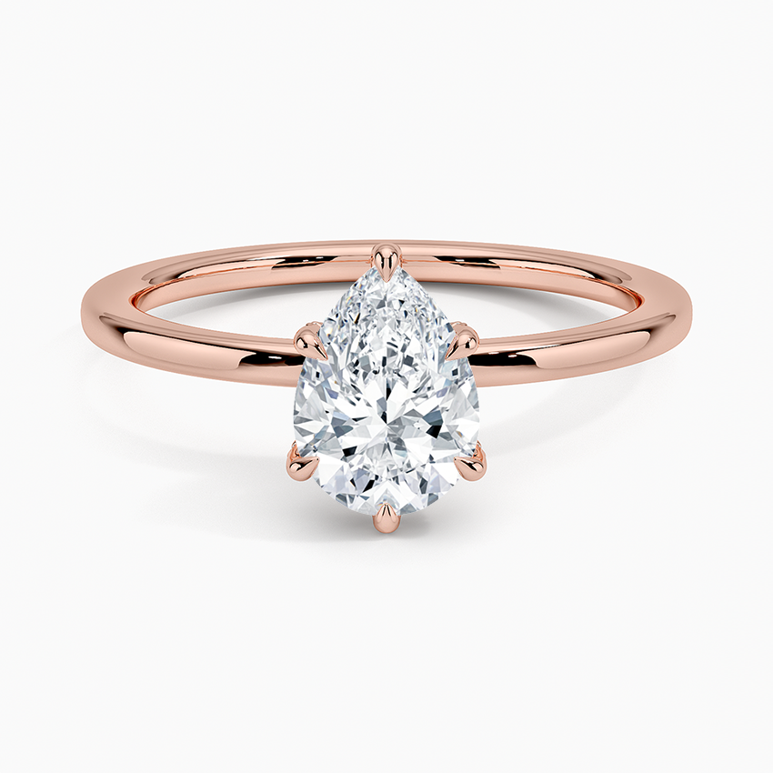 1.15 Karat Damla Kesim Hidden Halo Tasarım Tektaş Laboratuvar Pırlanta Yüzük - Gilora - Bold Diamonds