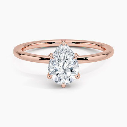 1.60 Carat Princess Halo Design Solitaire Lab Diamond Ring 18K - Florina 