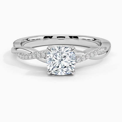 1.60 Carat Princess Halo Design Solitaire Lab Diamond Ring 18K - Florina 
