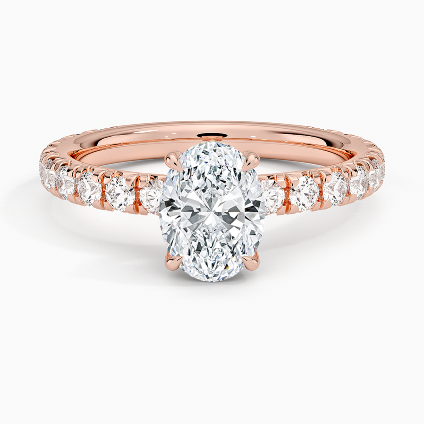 1.75 Karat Oval Kesim Hidden Halo Tasarım Tektaş Laboratuvar Pırlanta Yüzük 18K  - Selora - Bold Diamonds