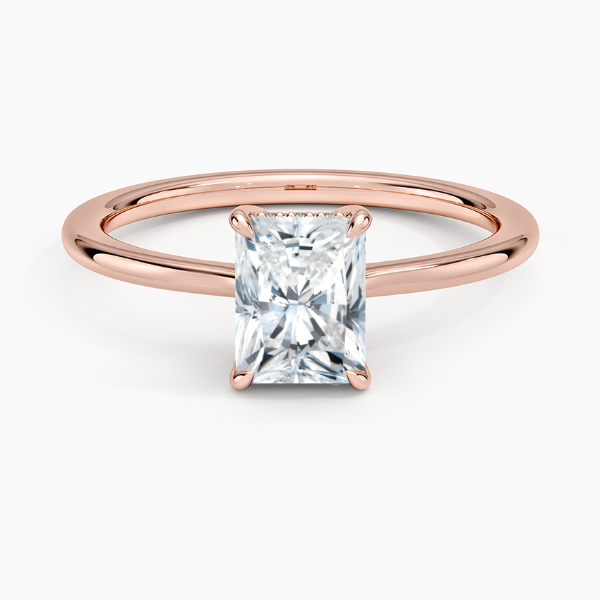 1.10 Radiant Kesim Hidden Halo Tasarım Tektaş Laboratuvar Pırlanta Yüzük - Tilora