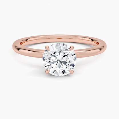1.60 Carat Princess Halo Design Solitaire Lab Diamond Ring 18K - Florina 