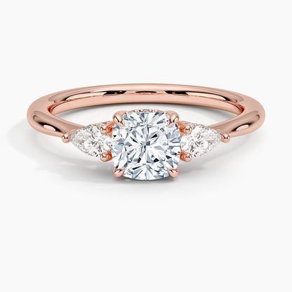 1.60 Carat Princess Halo Design Solitaire Lab Diamond Ring 18K - Florina 