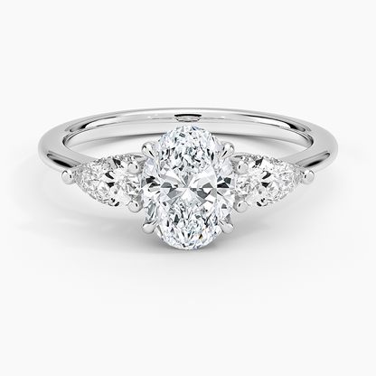 1.60 Carat Princess Halo Design Solitaire Lab Diamond Ring 18K - Florina 