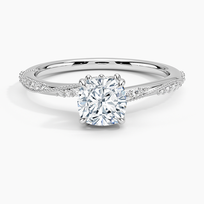 1.60 Carat Princess Halo Design Solitaire Lab Diamond Ring 18K - Florina 