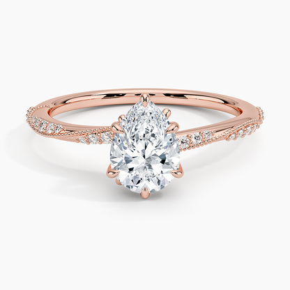 1.60 Carat Princess Halo Design Solitaire Lab Diamond Ring 18K - Florina 