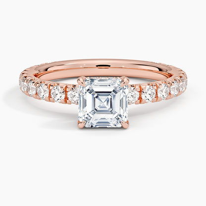 1.60 Carat Princess Halo Design Solitaire Lab Diamond Ring 18K - Florina 