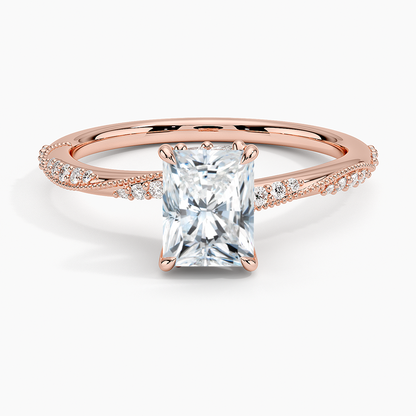 1.60 Carat Princess Halo Design Solitaire Lab Diamond Ring 18K - Florina 