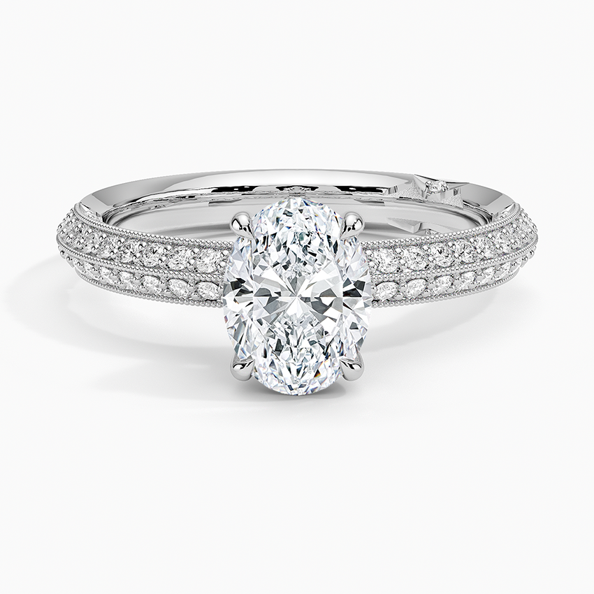 1.50 Oval Kesim Yarım Tur Tasarım Tektaş Laboratuvar Pırlanta Yüzük - Selara