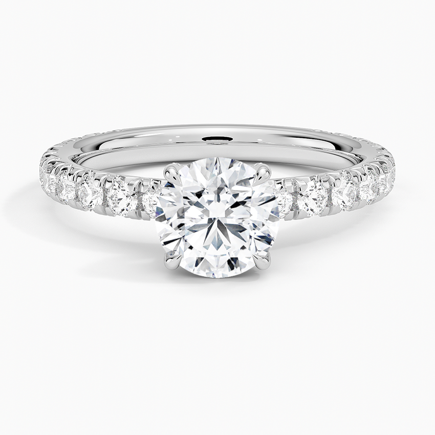 1.60 Carat Princess Halo Design Solitaire Lab Diamond Ring 18K - Florina 