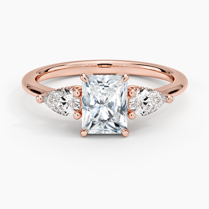 1.60 Carat Princess Halo Design Solitaire Lab Diamond Ring 18K - Florina 