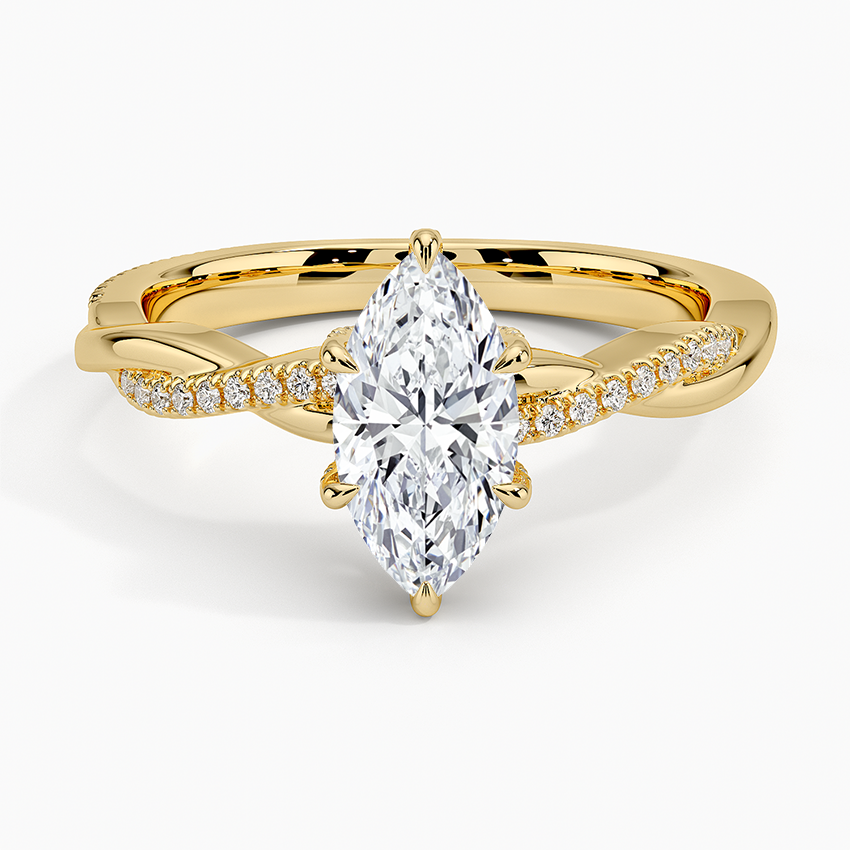 1.25 Karat Marquise Kesim Hidden Halo Tasarım Tektaş Laboratuvar Pırlanta Yüzük  - Talora - Bold Diamonds