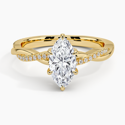 1.60 Carat Princess Halo Design Solitaire Lab Diamond Ring 18K - Florina 