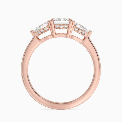 1.60 Carat Princess Halo Design Solitaire Lab Diamond Ring 18K - Florina 