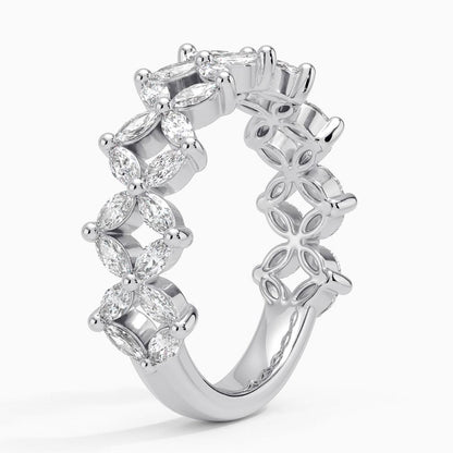 Özel Tasarım 1,50 Karat Markiz Kesim Laboratuvar Pırlanta Yüzük 18K - Bold Diamonds