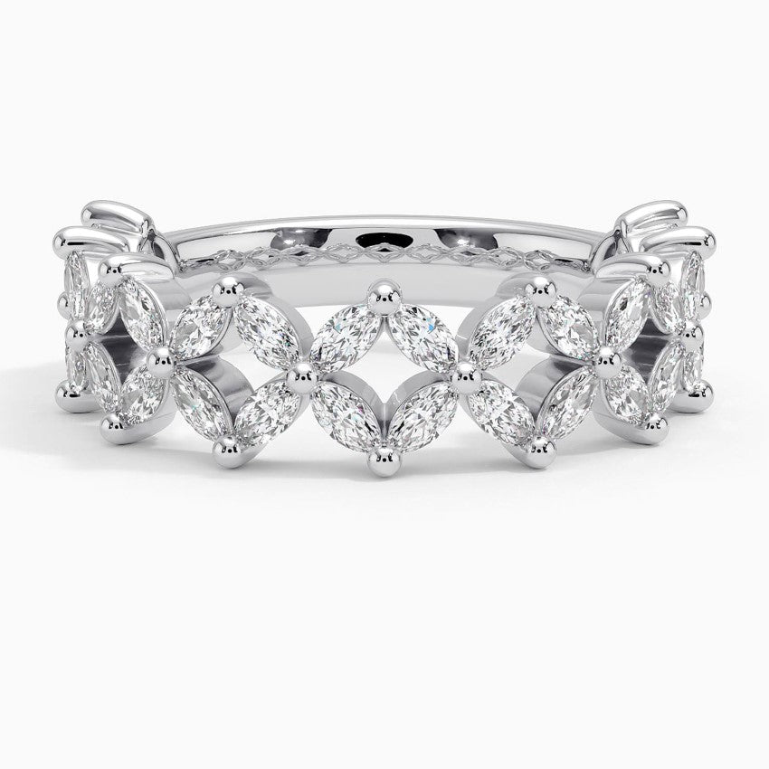 Özel Tasarım 1,50 Karat Markiz Kesim Laboratuvar Pırlanta Yüzük 18K - Bold Diamonds