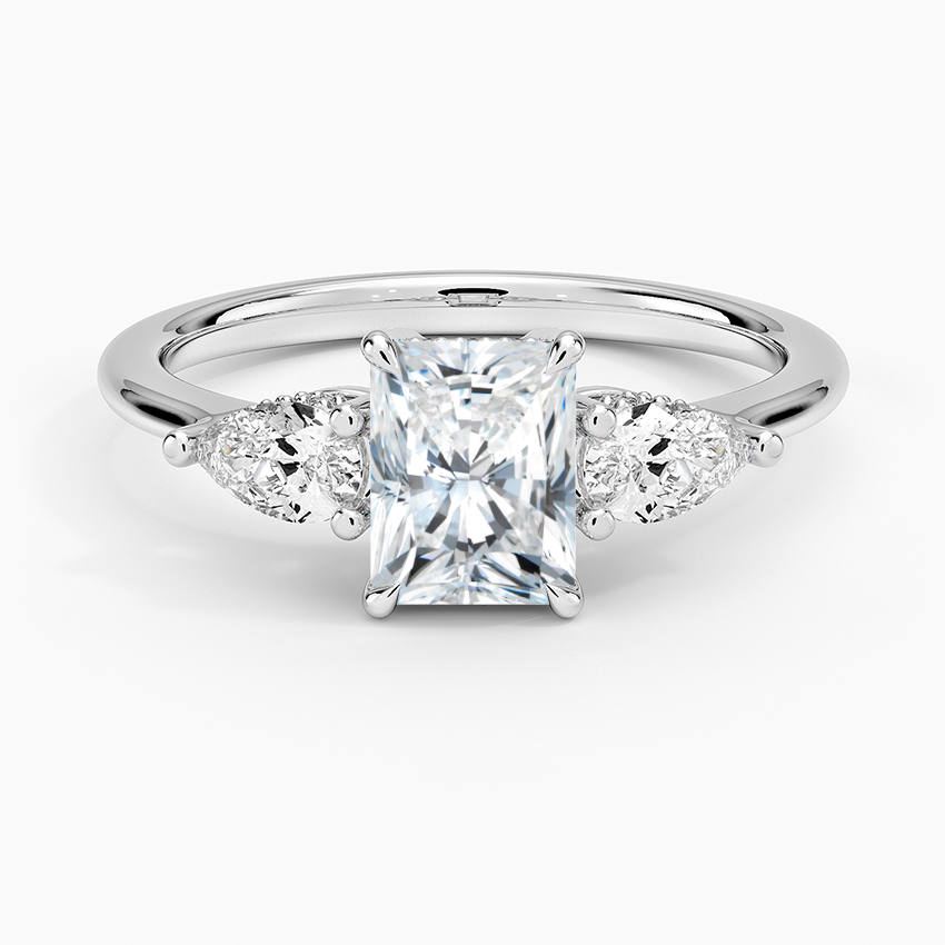 1.60 Carat Princess Halo Design Solitaire Lab Diamond Ring 18K - Florina 