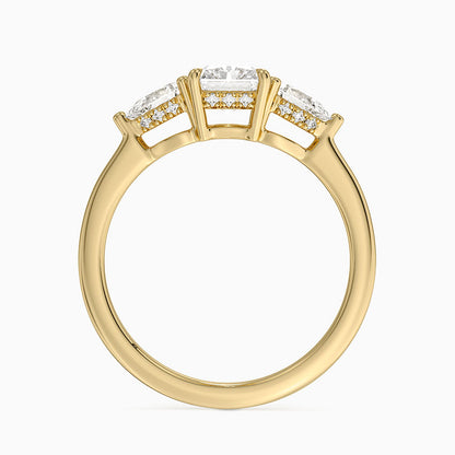1.60 Carat Princess Halo Design Solitaire Lab Diamond Ring 18K - Florina 