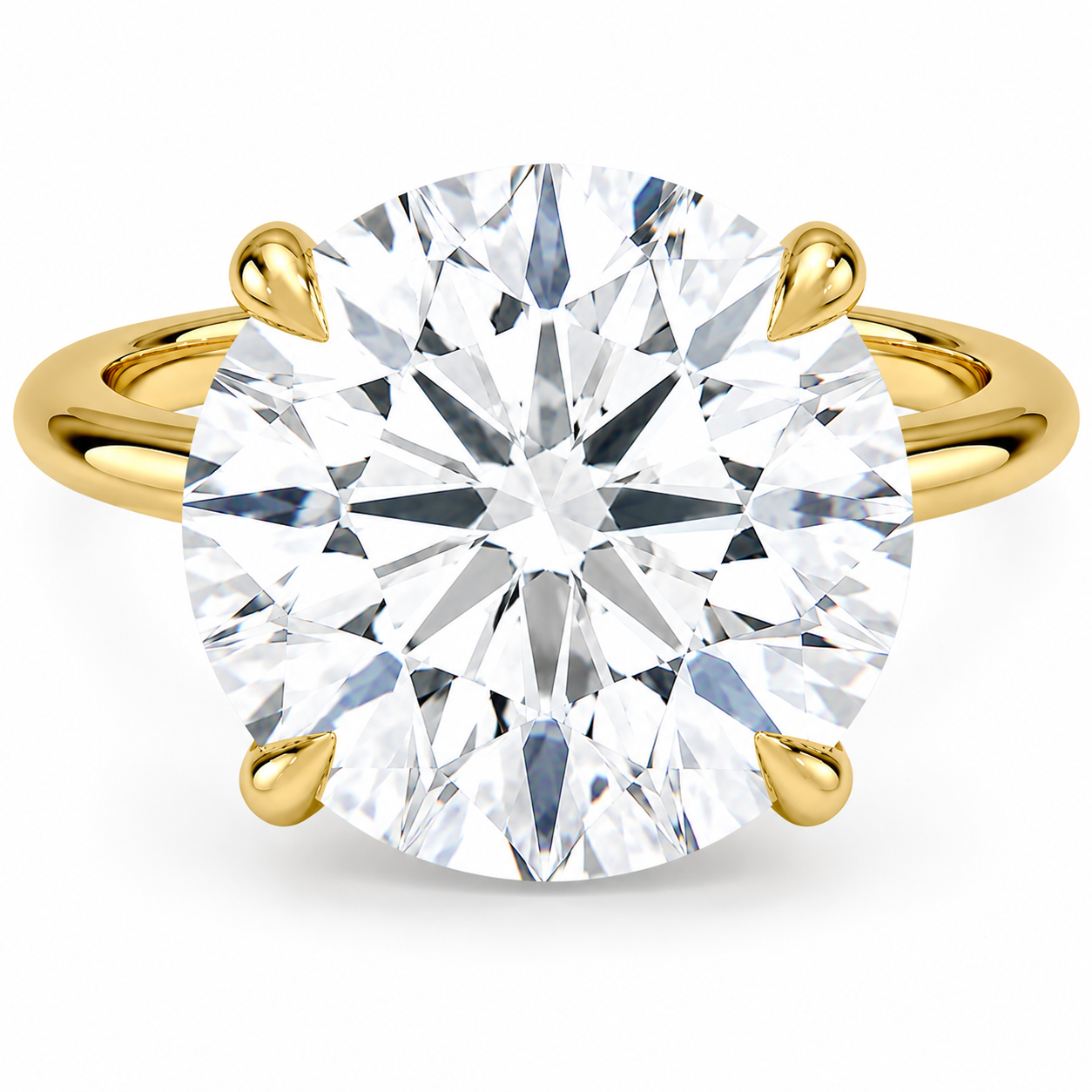 7.00 Karat Yuvarlak Kesim D-VS Tektaş Laboratuvar Pırlanta Yüzük - Bold Diamonds