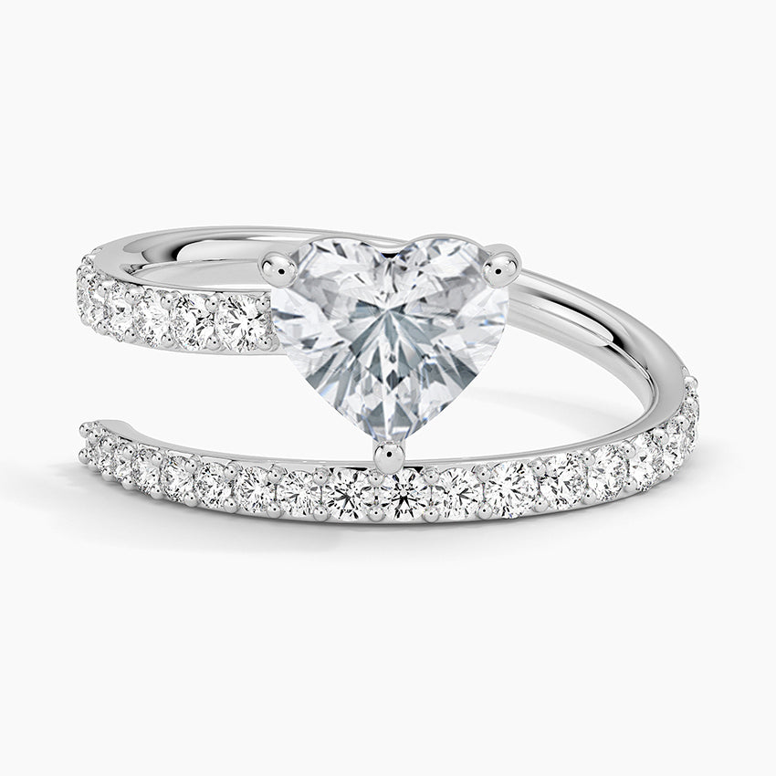 Sarmal 2,00 Karat Kalp Kesim Laboratuvar Pırlanta Yüzük 18K - Bold Diamonds