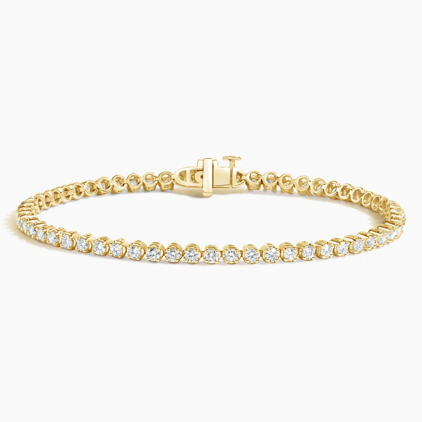 Su Yolu Model 2.00 Karat Yuvarlak Kesim Laboratuvar Pırlanta Bileklik 18K - Bold Diamonds