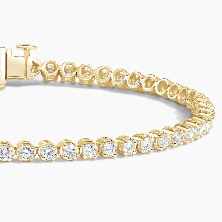 Su Yolu Model 2.00 Karat Yuvarlak Kesim Laboratuvar Pırlanta Bileklik 18K - Bold Diamonds