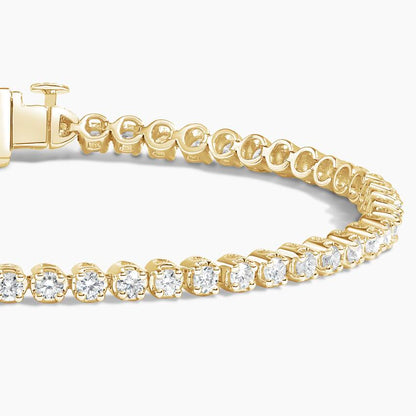Su Yolu Model 2.00 Karat Yuvarlak Kesim Laboratuvar Pırlanta Bileklik 18K - Bold Diamonds