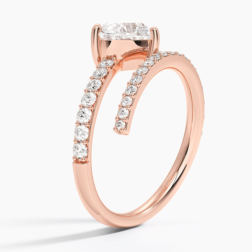 Sarmal 2,00 Karat Kalp Kesim Laboratuvar Pırlanta Yüzük 18K - Bold Diamonds