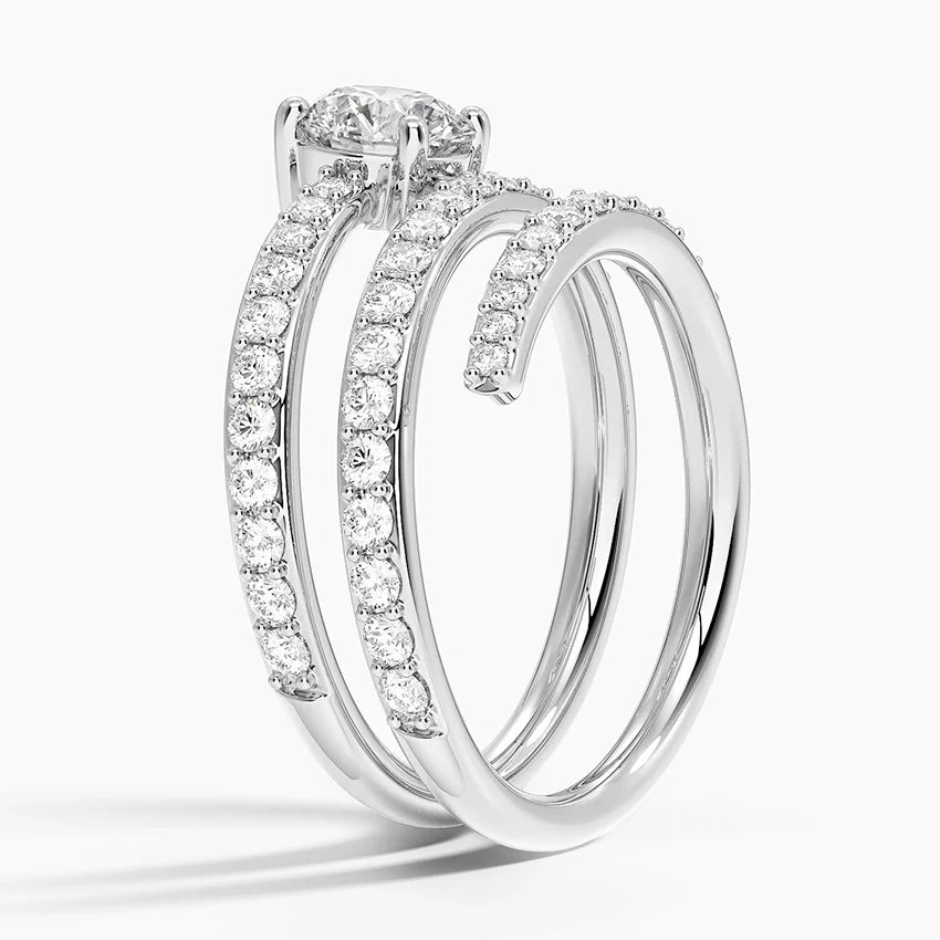 Sarmal 2,00 Karat Yuvarlak Kesim Laboratuvar Pırlanta Yüzük 18K - Bold Diamonds