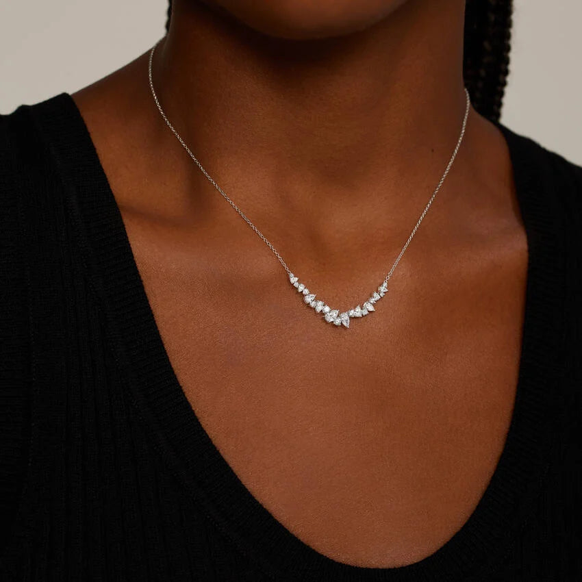 Yıldız Yağmuru Model 2.00 karat Damla Kesim Laboratuvar Pırlanta Kolye 18K - Bold Diamonds