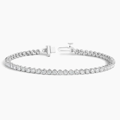 Su Yolu Model 2.00 Karat Yuvarlak Kesim Laboratuvar Pırlanta Bileklik 18K - Bold Diamonds