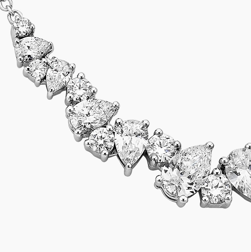 Yıldız Yağmuru Model 2.00 karat Damla Kesim Laboratuvar Pırlanta Kolye 18K - Bold Diamonds