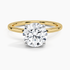 2.10 Karat Hidden Halo Tasarım Tektaş Laboratuvar Pırlanta Yüzük 18K  - Elora - Bold Diamonds