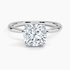 2.10 Karat Cushion Kesim Hidden Halo Tasarım Tektaş Laboratuvar Pırlanta Yüzük 18K  - Alvora - Bold Diamonds